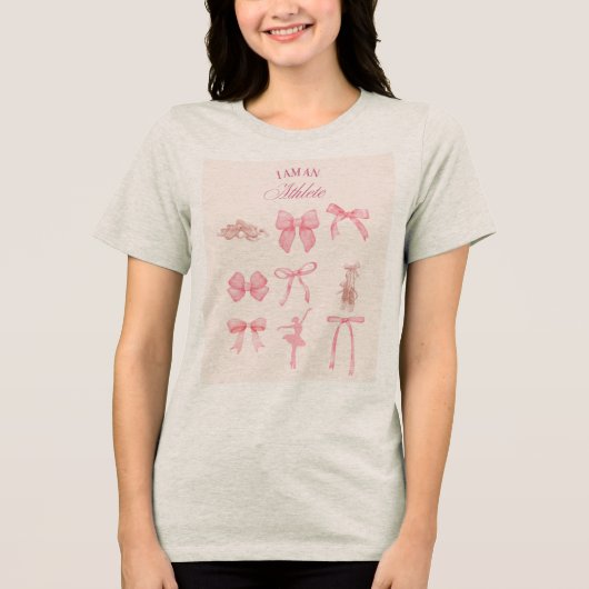 Ik ben een atleet Tri-Blend shirt (Voorkant)