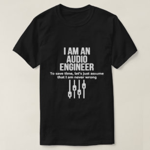 Ik ben een audio engineer Shirt - zwart-wit