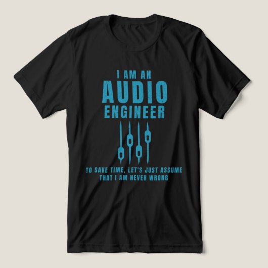 Ik ben een audio engineer Tri-Blend shirt (Design voorkant)