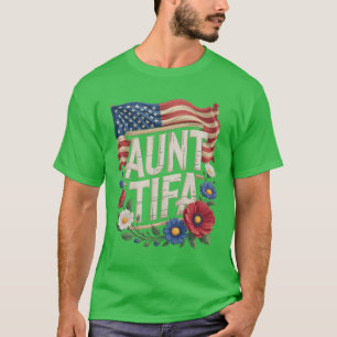 Ik ben een Auntifa-print meisje T-shirt