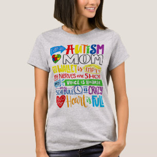 Ik ben een Autism Mam Wallet Empty Proud Autism Mo T-shirt