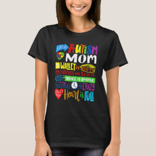 Ik ben een autisme-moeder, portemonnee leeg, S tro T-shirt