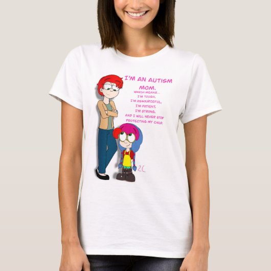 Ik Ben Een Autisme Moeder T-shirt (Voorkant)