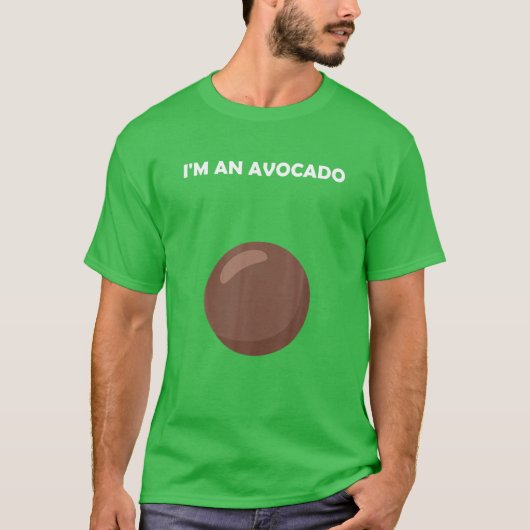 Ik ben een Avocado Halloween Costume Funny Avocado T-shirt (Voorkant)