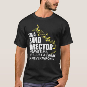 Ik ben een baandirecteur Funny Musician Music Love T-shirt