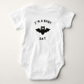 Ik ben een Baby Bat | Grappig Halloween Baby Bodys Romper (Achterkant)
