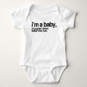 Ik ben een baby, natuurlijk kleed ik me beter dan romper (Voorkant)