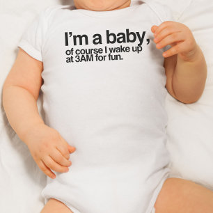Ik ben een baby, natuurlijk word ik om 3 uur 's na romper