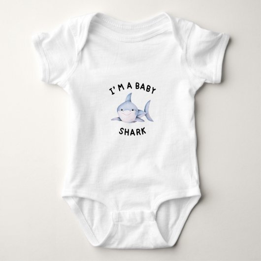 Ik ben een Baby Shark Bodysuit | Schattige Hallowe (Voorkant)