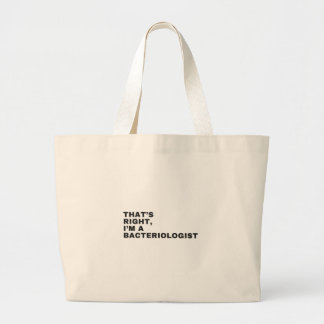 IK BEN EEN BACTERIOLOGIST GROTE TOTE BAG
