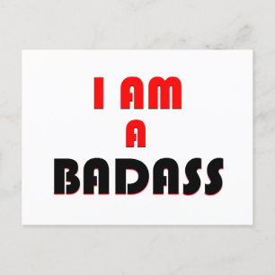 Ik ben een badass, dagelijkse affirmatie flash Kaa Feestdagenkaart
