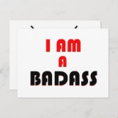 Ik ben een badass, dagelijkse affirmatie flash Kaa Feestdagenkaart (Voorkant / Achterkant)