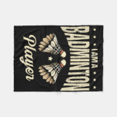 Ik ben een badmintonspeler Racket Shuttle 1 Fleece Deken (Voorkant (Horizontaal))