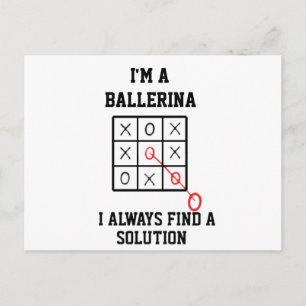 Ik ben een ballerina, ik vind altijd een oplossing briefkaart