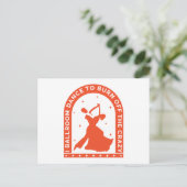 Ik ben een ballroomdanser om de luie weg te vegen briefkaart (Staand voorkant)