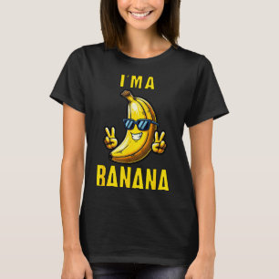 Ik ben een banaan Funny Cartoon Humor Design T-shirt