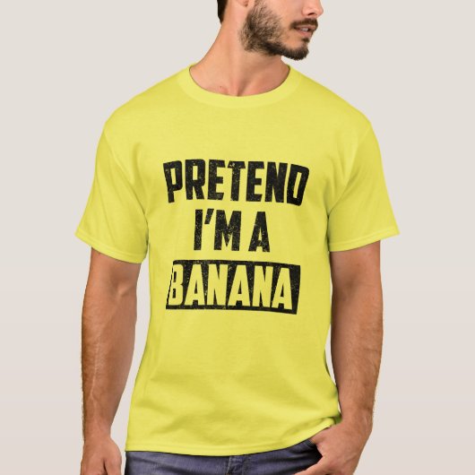 Ik ben een banaan grappig kostuum Halloween Gifts T-shirt (Voorkant)