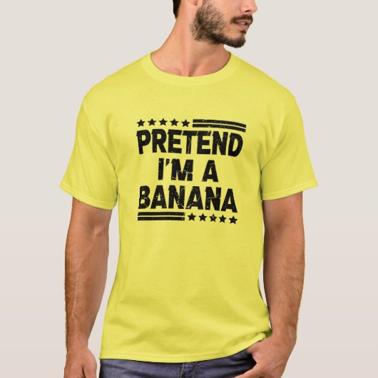 Ik ben een banaan grappig, luie, gemakkelijke hall t-shirt (Voorkant)