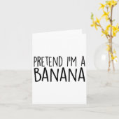 Ik ben een Banana Funny Lazy Halloween Costume Kaart (Gele Bloem)