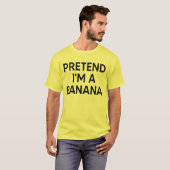 Ik ben een Banana Funny Lazy Halloween Costume T-shirt (Voorkant volledig)