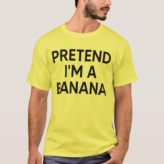 Ik ben een Banana Funny Lazy Halloween Costume T-shirt (Voorkant)