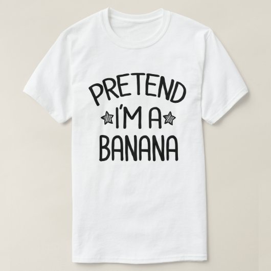 Ik ben een Banana Lazy Easy Halloween Costume T-shirt (Design voorkant)