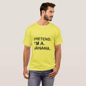 Ik ben een Banana Lazy Funny Halloween Costume T-shirt (Voorkant volledig)