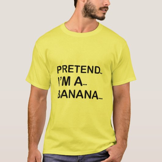Ik ben een Banana Lazy Funny Halloween Costume T-shirt (Voorkant)