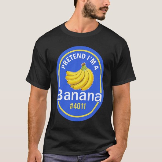 Ik ben een Banana Lazy Halloween Costume T-shirt (Voorkant)