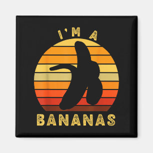 Ik ben een bananen grappige retro vintage banaan h magneet