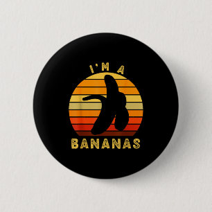 Ik ben een bananen grappige retro vintage banaan h ronde button 5,7 cm