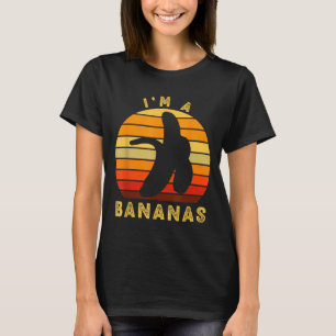 Ik ben een bananen grappige retro vintage banaan h t-shirt