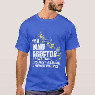 Ik ben een bandregisseur grappige muzikant muziekl t-shirt