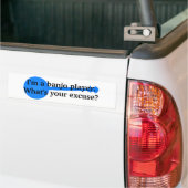 Ik ben een Banjo Player, wat is je excuus? Bumpersticker (Op Truck)