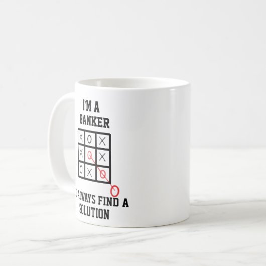 Ik ben een bankier die ik altijd een oplossing Mok (Voorkant links)