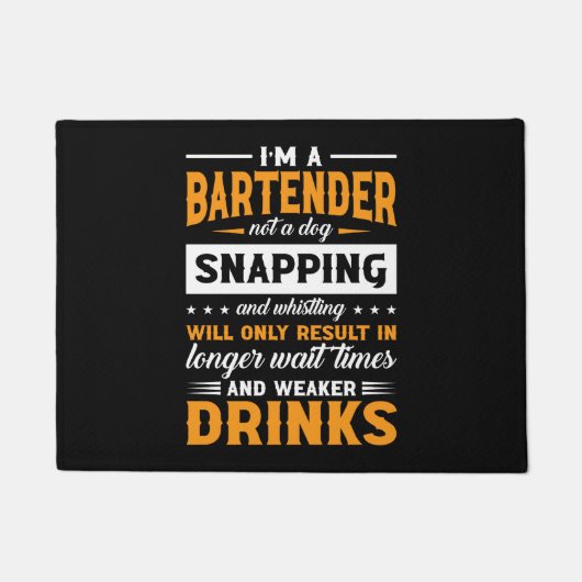 Ik ben een barman die geen hond is... deurmat (Voorkant)