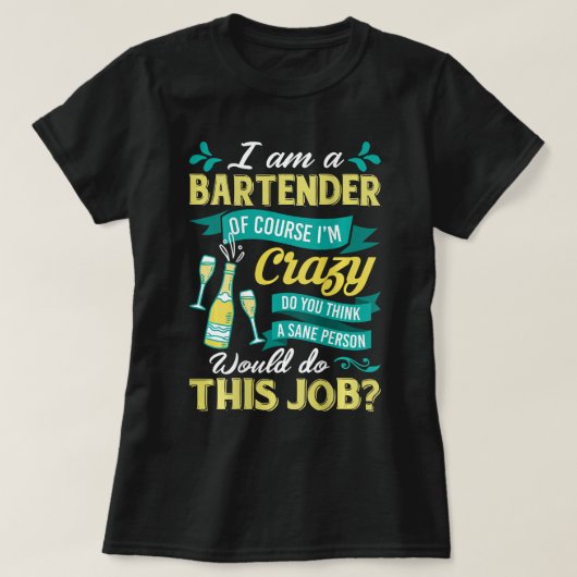 Ik ben een barman natuurlijk in gekke grappige sar t-shirt (Design voorkant)