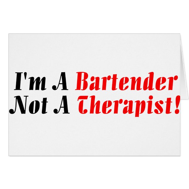 Ik ben een Bartender (Voorkant Horizontaal)