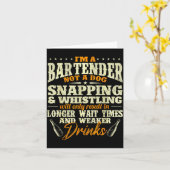 Ik ben een Bartender Niet een Hond - Tapster Barte Kaart (Gele Bloem)