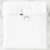 Ik ben een Beaker of Hope Vierkante Sticker (Tas)