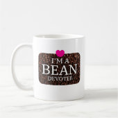 Ik ben een Bean Devotee, Coffee Print Mok (Links)