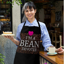 Ik ben een Bean Devotee, Coffee Print Schort