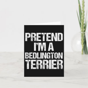 Ik ben een Bedlington Terrier Grappige Halloween H Kaart