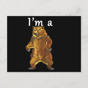 Ik ben een Beer Grizzly en Brown Beren Briefkaart