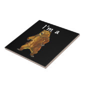 Ik ben een Beer Grizzly en Brown Beren Tegeltje (Zijkant)