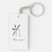 ik ben een beetje druk om te glimlachen sleutelhanger (achterkant)