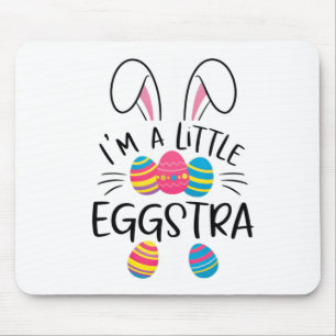 Ik ben een beetje een Eggstra grappige paashaas Cu Muismat