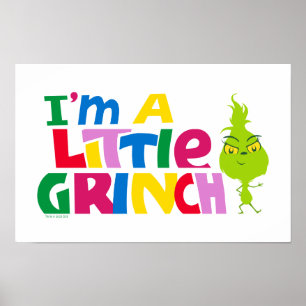 Ik ben een beetje een Grinch Kleurrijke Grafiek Poster