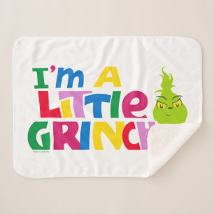 Ik ben een beetje een Grinch Kleurrijke Grafiek Sherpa Deken