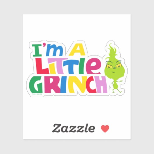 Ik ben een beetje een Grinch Kleurrijke Grafiek Sticker (Vel)
